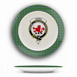 ScotsTee Shop Scottish Young Life International Scotland Crest Tartan Ceramic Plate