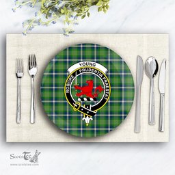 ScotsTee Shop Scottish Young Life International Scotland Crest Tartan Ceramic Plate