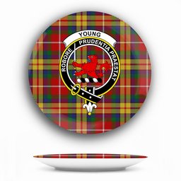 ScotsTee Shop Scottish Young Presidents Organisation Dress Crest Tartan Ceramic Plate