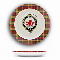 ScotsTee Shop Scottish Young Presidents Organisation Dress Crest Tartan Ceramic Plate