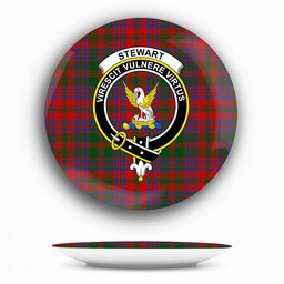 ScotsTee Shop Scottish Stewart of Urrard Crest Tartan Ceramic Plate