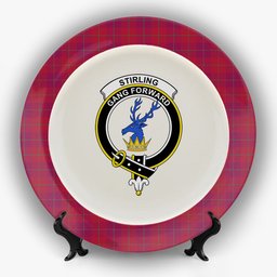ScotsTee Shop Scottish Stirling of Keir Modern Crest Tartan Ceramic Plate