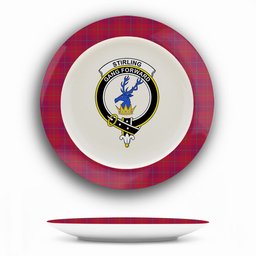 ScotsTee Shop Scottish Stirling of Keir Modern Crest Tartan Ceramic Plate