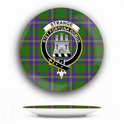 ScotsTee Shop Scottish Strange of Balkaskie SC Crest Tartan Ceramic Plate