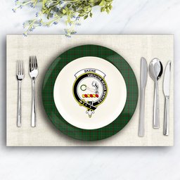 ScotsTee Shop Scottish Skene or Tribe of Mar Crest Tartan Ceramic Plate