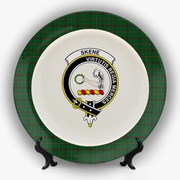 ScotsTee Shop Scottish Skene or Tribe of Mar Crest Tartan Ceramic Plate