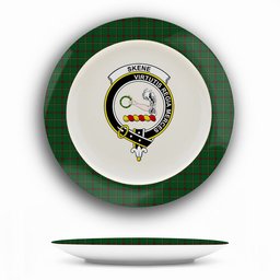 ScotsTee Shop Scottish Skene or Tribe of Mar Crest Tartan Ceramic Plate
