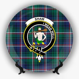 ScotsTee Shop Scottish Shaw of Carolina Modern Crest Tartan Ceramic Plate