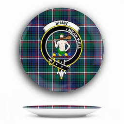 ScotsTee Shop Scottish Shaw of Carolina Modern Crest Tartan Ceramic Plate