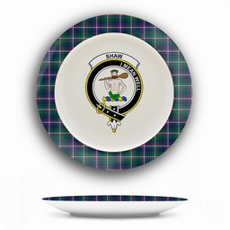 ScotsTee Shop Scottish Shaw of Carolina Modern Crest Tartan Ceramic Plate