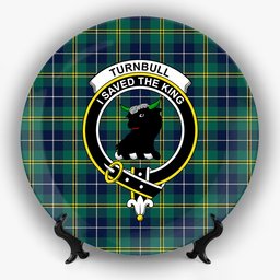 ScotsTee Shop Scottish Turnbull Hunting Modern Clan Crest Tartan Ceramic Plate
