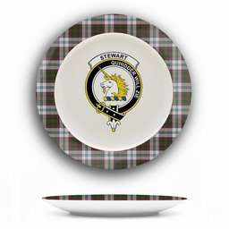 ScotsTee Shop Scottish Stewart of Appin Dress Crest Tartan Ceramic Plate