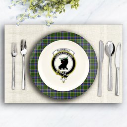 ScotsTee Shop Scottish Turnbull of Thornton Crest Tartan Ceramic Plate