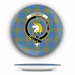 ScotsTee Shop Scottish Stewart of Appin Hunting Ancient Crest Tartan Ceramic Plate