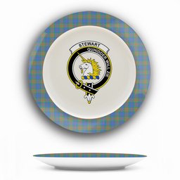 ScotsTee Shop Scottish Stewart of Appin Hunting Ancient Crest Tartan Ceramic Plate