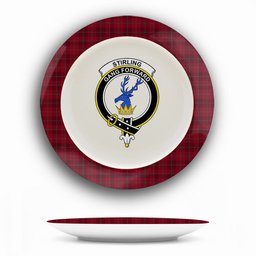 ScotsTee Shop Scottish Stirling of Keir Crest Tartan Ceramic Plate