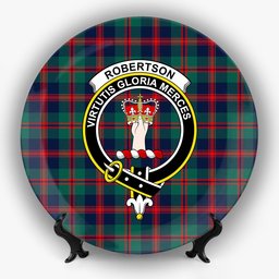 ScotsTee Shop Scottish Robertson of Struan Modern Crest Tartan Ceramic Plate