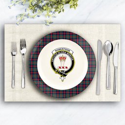 ScotsTee Shop Scottish Robertson of Struan Modern Crest Tartan Ceramic Plate