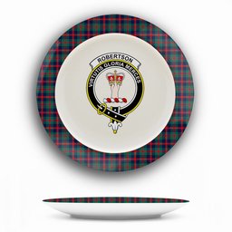 ScotsTee Shop Scottish Robertson of Struan Modern Crest Tartan Ceramic Plate
