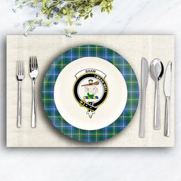 ScotsTee Shop Scottish Shaw of Carolina Ancient Crest Tartan Ceramic Plate