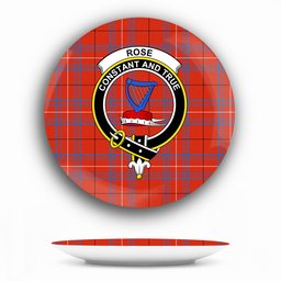 ScotsTee Shop Scottish Rose of Kilravock Ancient Crest Tartan Ceramic Plate