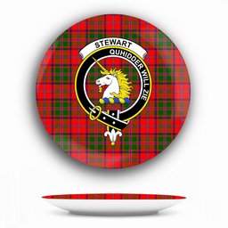 ScotsTee Shop Scottish Stewart of Appin Modern Crest Tartan Ceramic Plate