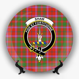 ScotsTee Shop Scottish Shaw of Tordarroch Ancient Crest Tartan Ceramic Plate