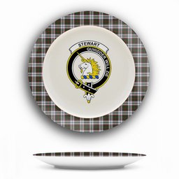 ScotsTee Shop Scottish Stewart of Appin Dress 1 Crest Tartan Ceramic Plate