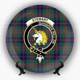 ScotsTee Shop Scottish Stewart of Appin Hunting Modern Clan Crest Tartan Ceramic Plate