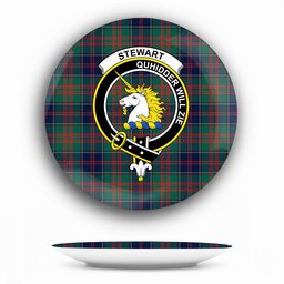 ScotsTee Shop Scottish Stewart of Appin Hunting Modern Clan Crest Tartan Ceramic Plate