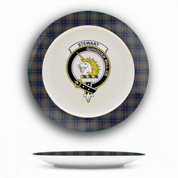 ScotsTee Shop Scottish Stewart of Appin Hunting Modern Clan Crest Tartan Ceramic Plate