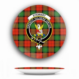 ScotsTee Shop Scottish Stewart of Atholl Ancient Crest Tartan Ceramic Plate