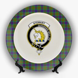 ScotsTee Shop Scottish Stewart of Appin Hunting Modern Crest Tartan Ceramic Plate