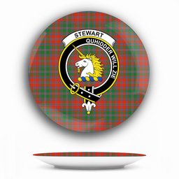 ScotsTee Shop Scottish Stewart of Appin Ancient Clan Crest Tartan Ceramic Plate