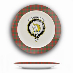 ScotsTee Shop Scottish Stewart of Appin Ancient Clan Crest Tartan Ceramic Plate