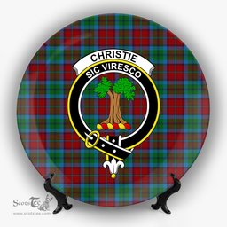 ScotsTee Shop Scottish Christie, Keith & Family Crest Tartan Ceramic Plate