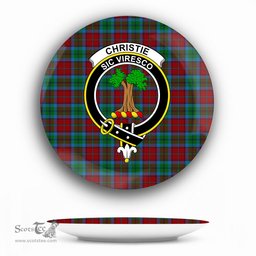 ScotsTee Shop Scottish Christie, Keith & Family Crest Tartan Ceramic Plate