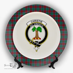 ScotsTee Shop Scottish Christie, Keith & Family Crest Tartan Ceramic Plate