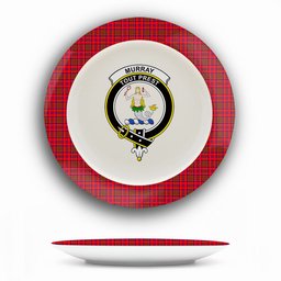 ScotsTee Shop Scottish Murray of Tulloch Modern Crest Tartan Ceramic Plate