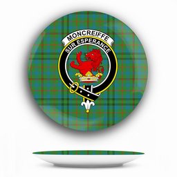 ScotsTee Shop Scottish Moncreiffe of Atholl Ancient Crest Tartan Ceramic Plate