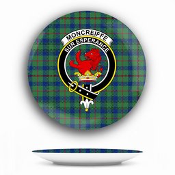 ScotsTee Shop Scottish Moncreiffe of Atholl Modern Crest Tartan Ceramic Plate