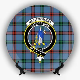 ScotsTee Shop Scottish Montgomery of Ayrshire Ancient Crest Tartan Ceramic Plate
