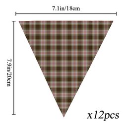 ScotsTee Shop Scottish Anderson Dress Tartan Triangle Flags Tartan Bunting, Pennants (12pcs)