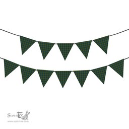 ScotsTee Shop Scottish Aiton SC Tartan Triangle Flags Tartan Bunting, Pennants (12pcs)
