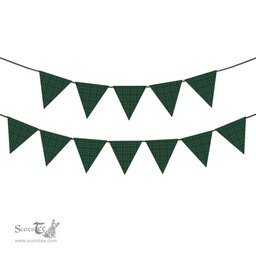 ScotsTee Shop Scottish Baillie Ancient Tartan Triangle Flags Tartan Bunting, Pennants (12pcs)