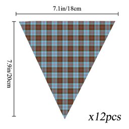 ScotsTee Shop Scottish Anderson Ancient Tartan Triangle Flags Tartan Bunting, Pennants (12pcs)