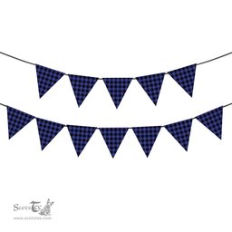 ScotsTee Shop Scottish Angus Modern Tartan Triangle Flags Tartan Bunting, Pennants (12pcs)