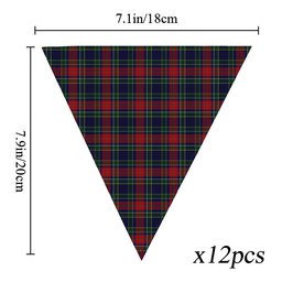 ScotsTee Shop Scottish Allison Red Tartan Triangle Flags Tartan Bunting, Pennants (12pcs)