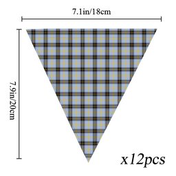ScotsTee Shop Scottish Bell of the Borders SC Tartan Triangle Flags Tartan Bunting, Pennants (12pcs)