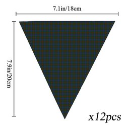 ScotsTee Shop Scottish Buchanan Hunting Tartan Triangle Flags Tartan Bunting, Pennants (12pcs)